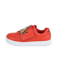Baskets en cuir - Rouge Vermillon