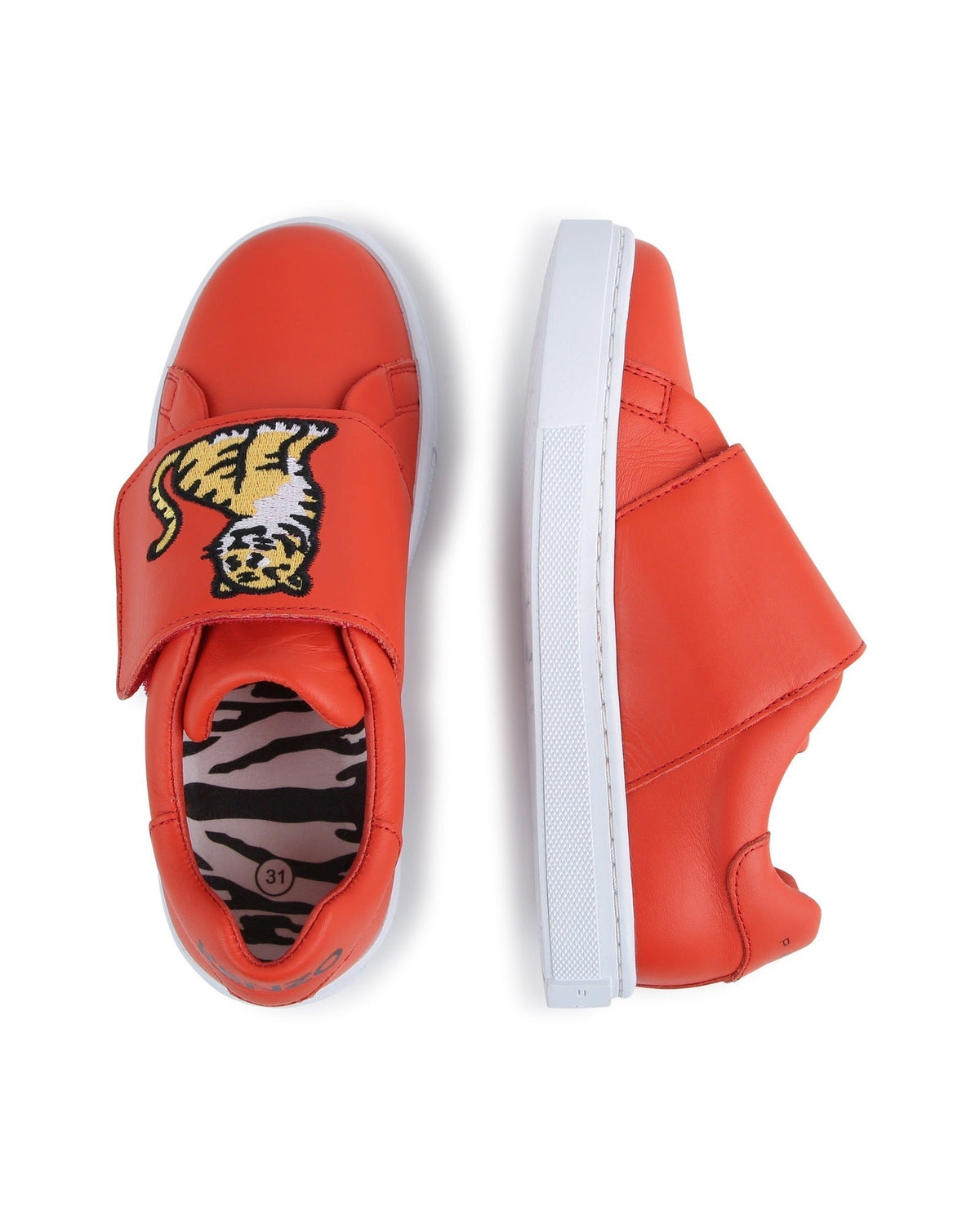 Baskets en cuir - Rouge Vermillon