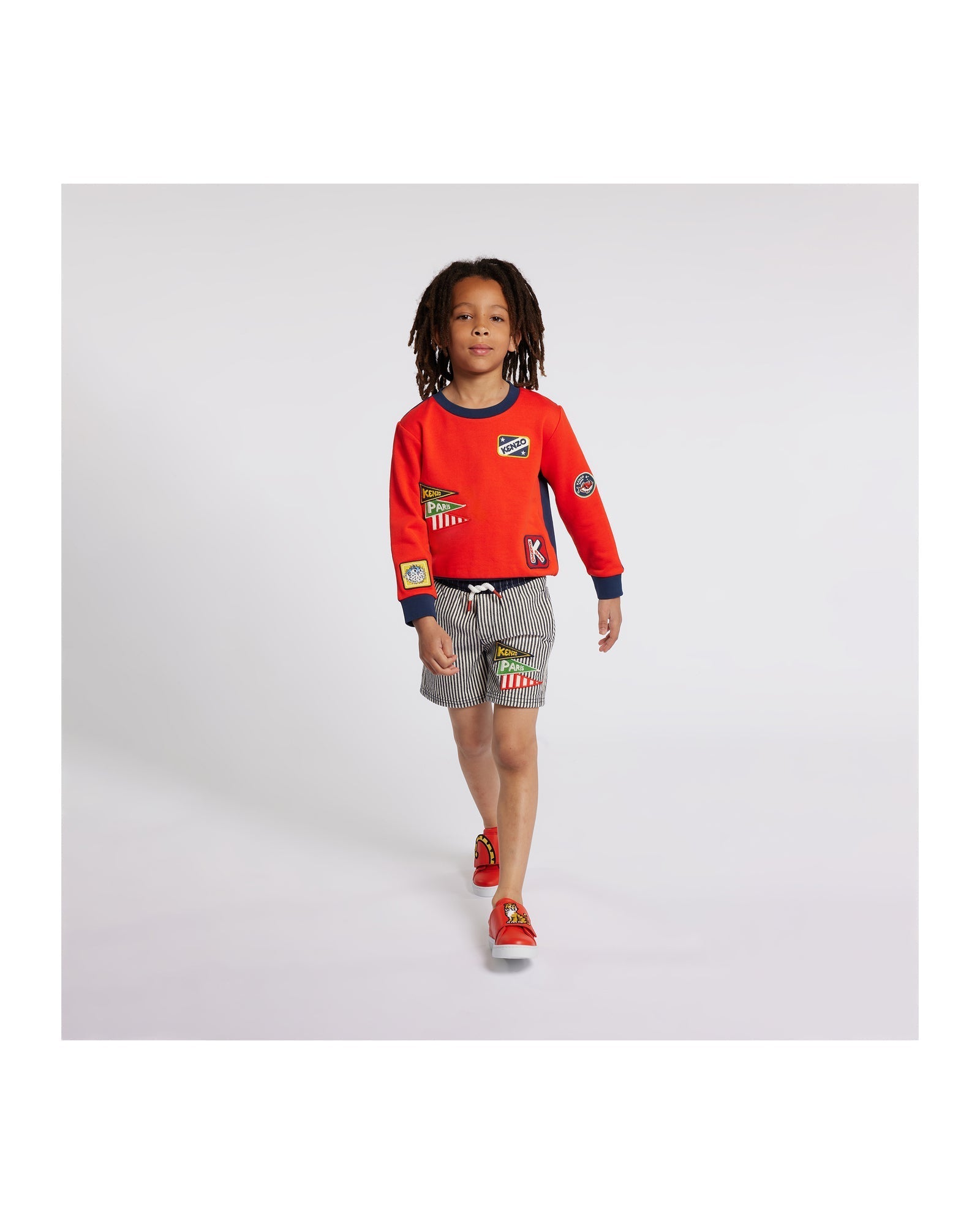 Sneakers en cuir - Rouge vermillon