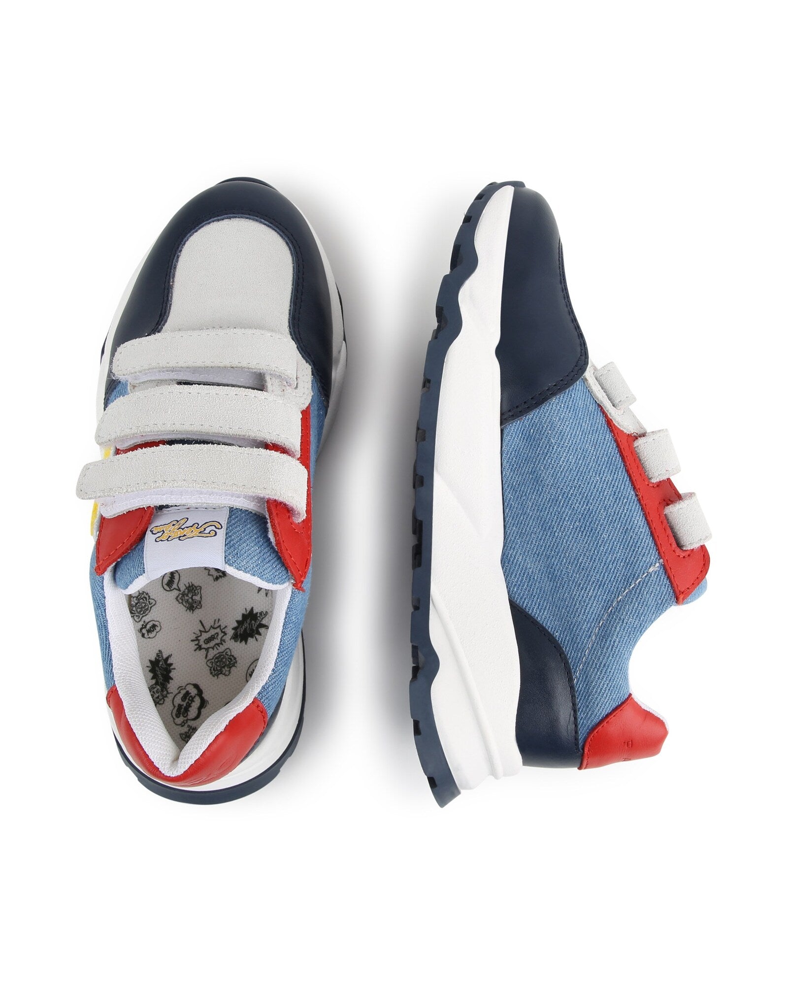 Trainers with hook and loop fastener - Koniro