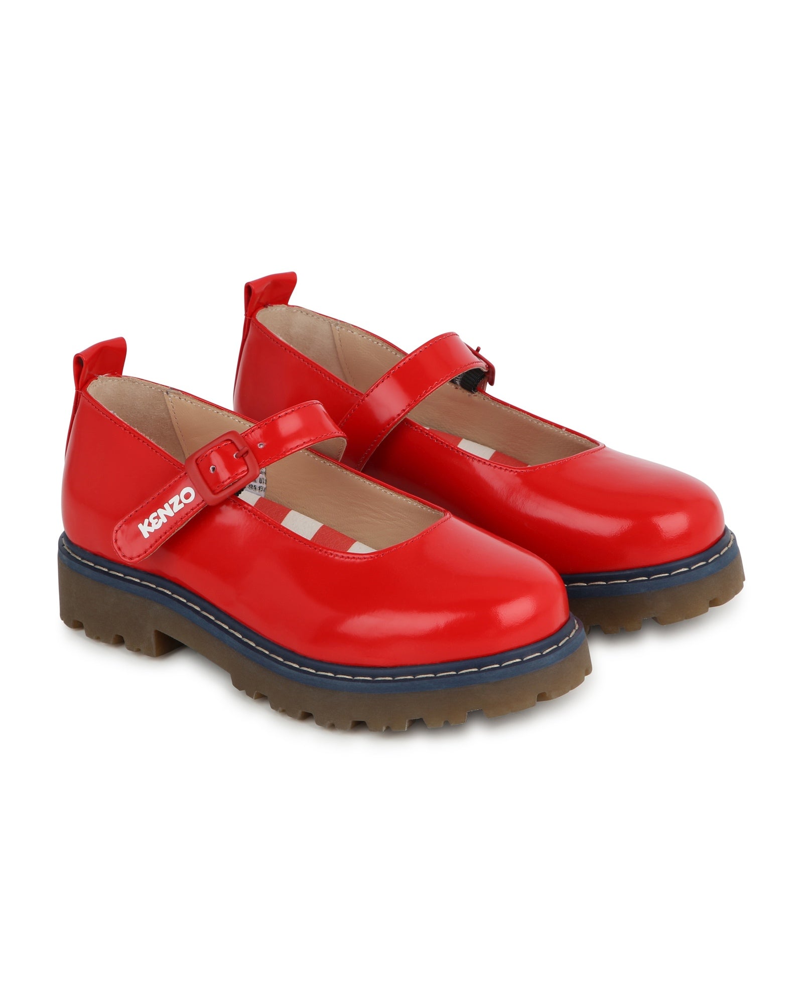 Ballerines en cuir - Rouge vermillon