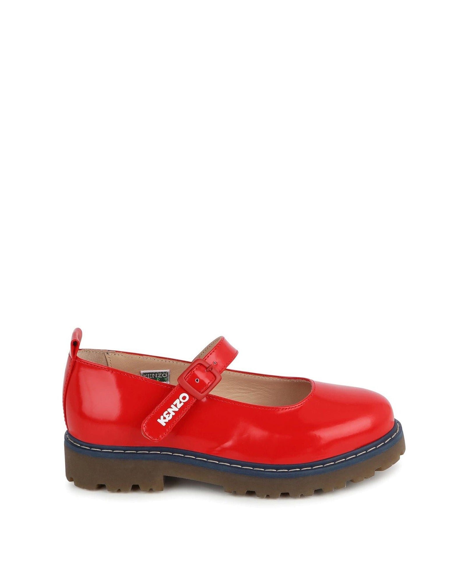 Ballerines en cuir - Rouge vermillon