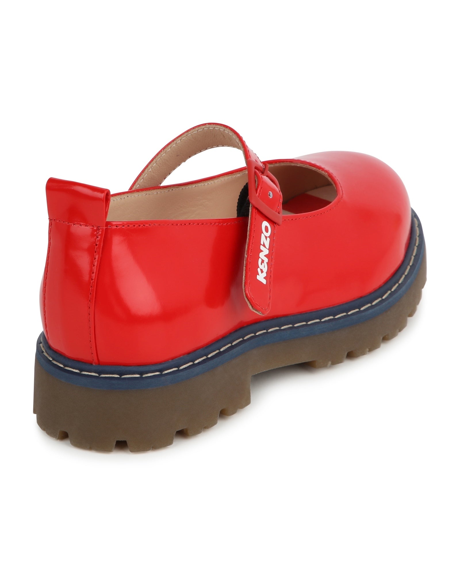 Ballerines en cuir - Rouge vermillon