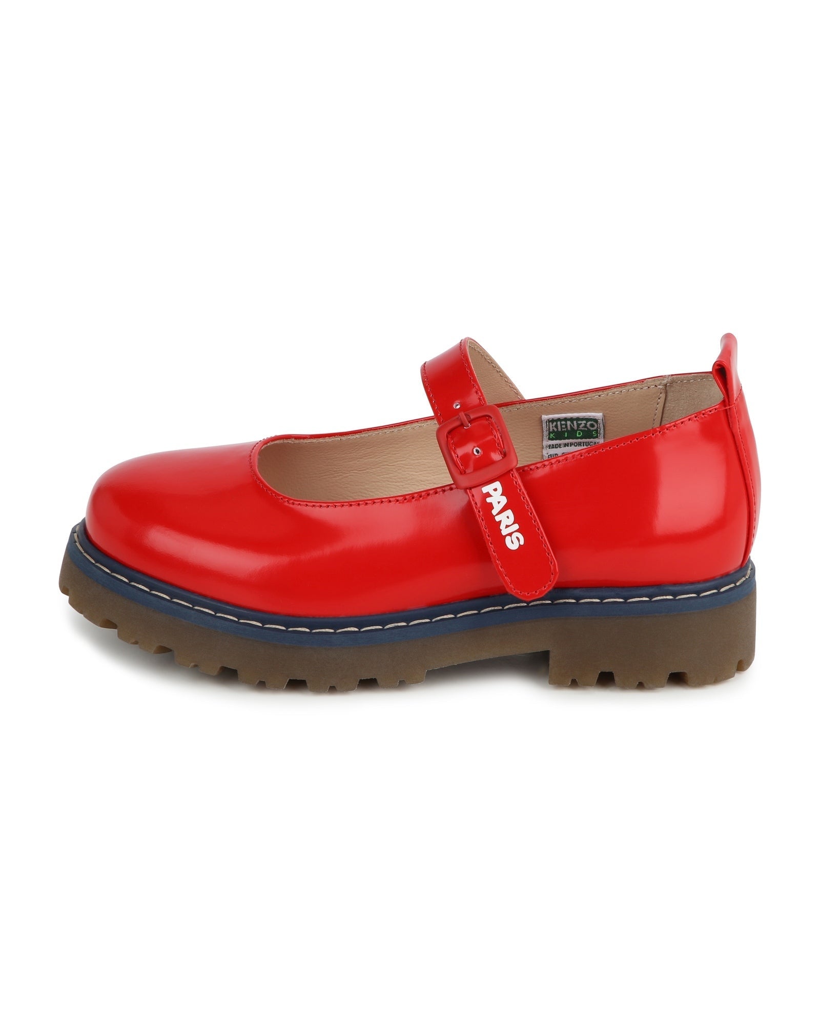 Ballerines en cuir - Rouge vermillon