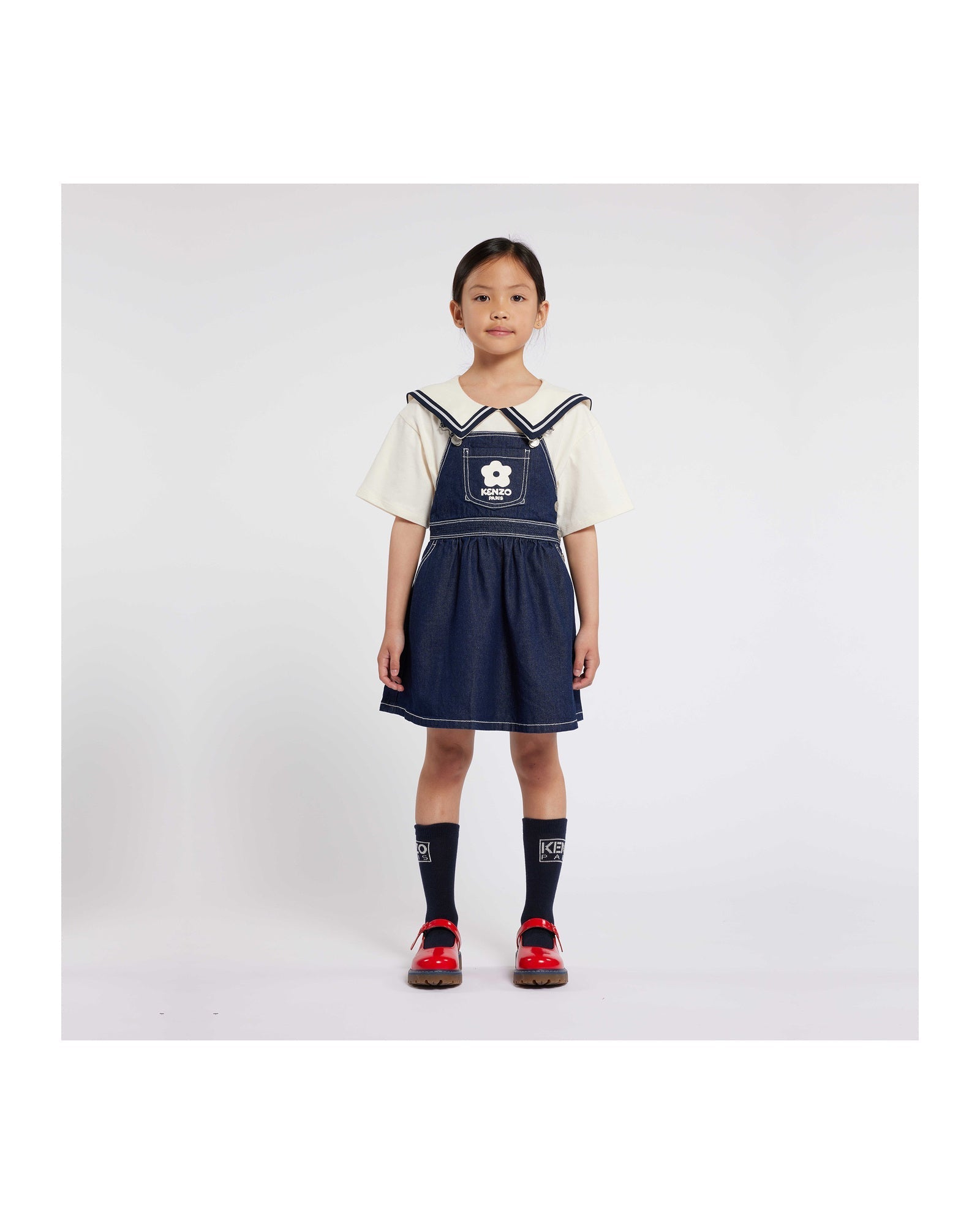Ballerines en cuir - Rouge vermillon