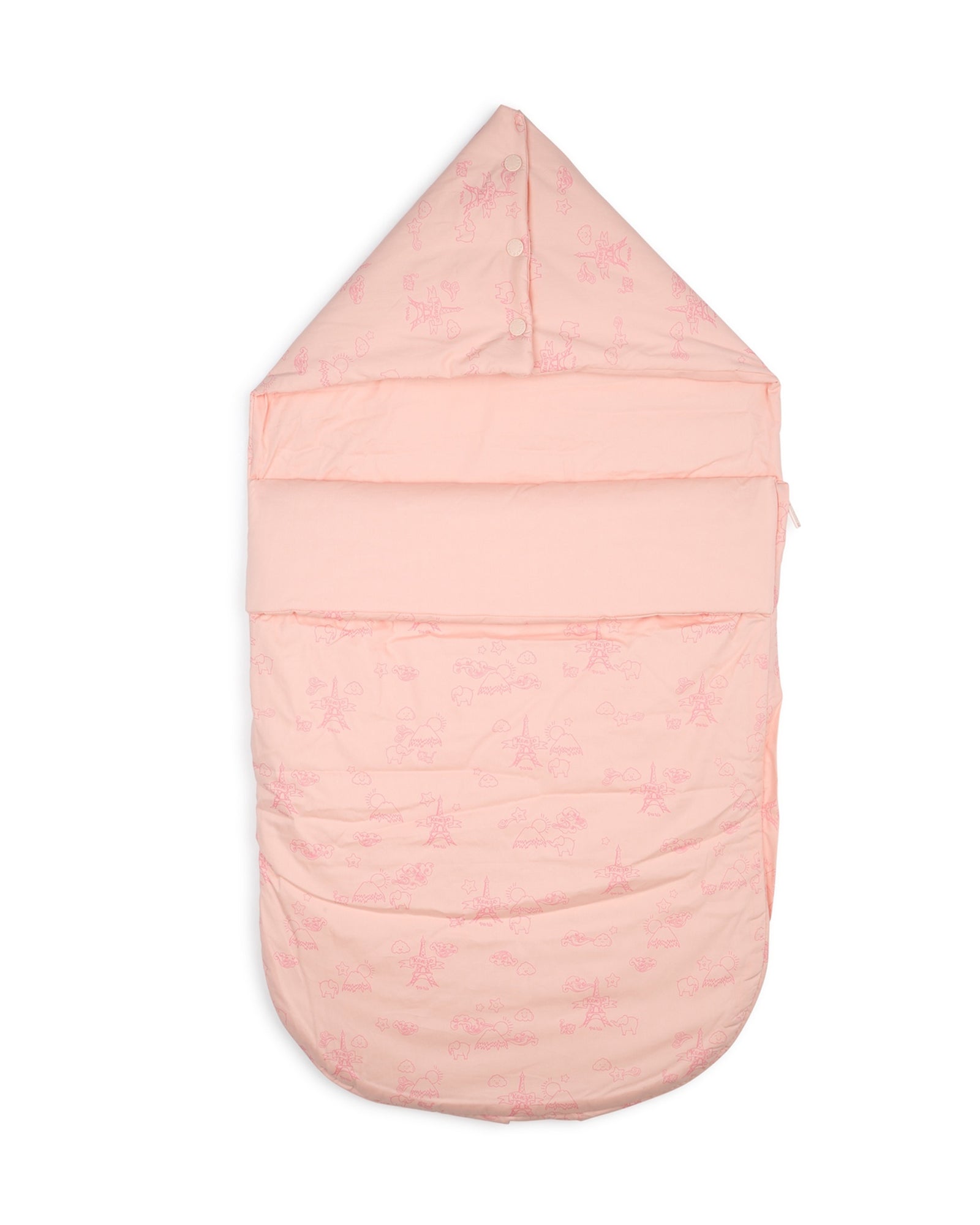 Nid d'ange à ouverture presionnée en coton - Veiled Rose
