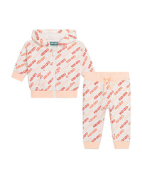 Cotton cardigan and trousers set - Ivory