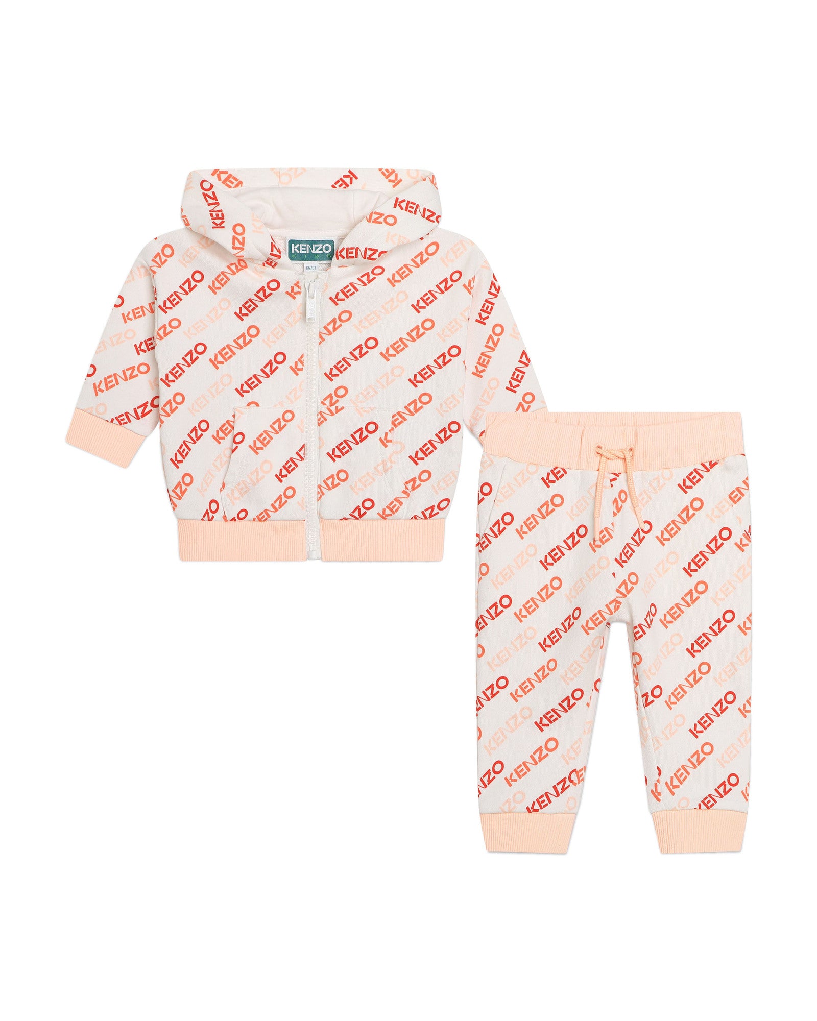 Cotton cardigan and trousers set - Ivory
