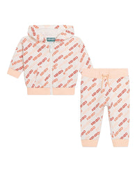 Ensemble cardigan et pantalon en coton - Ivoire