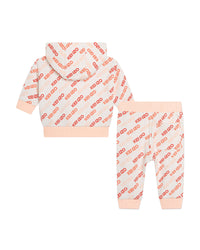 Cotton cardigan and trousers set - Ivory