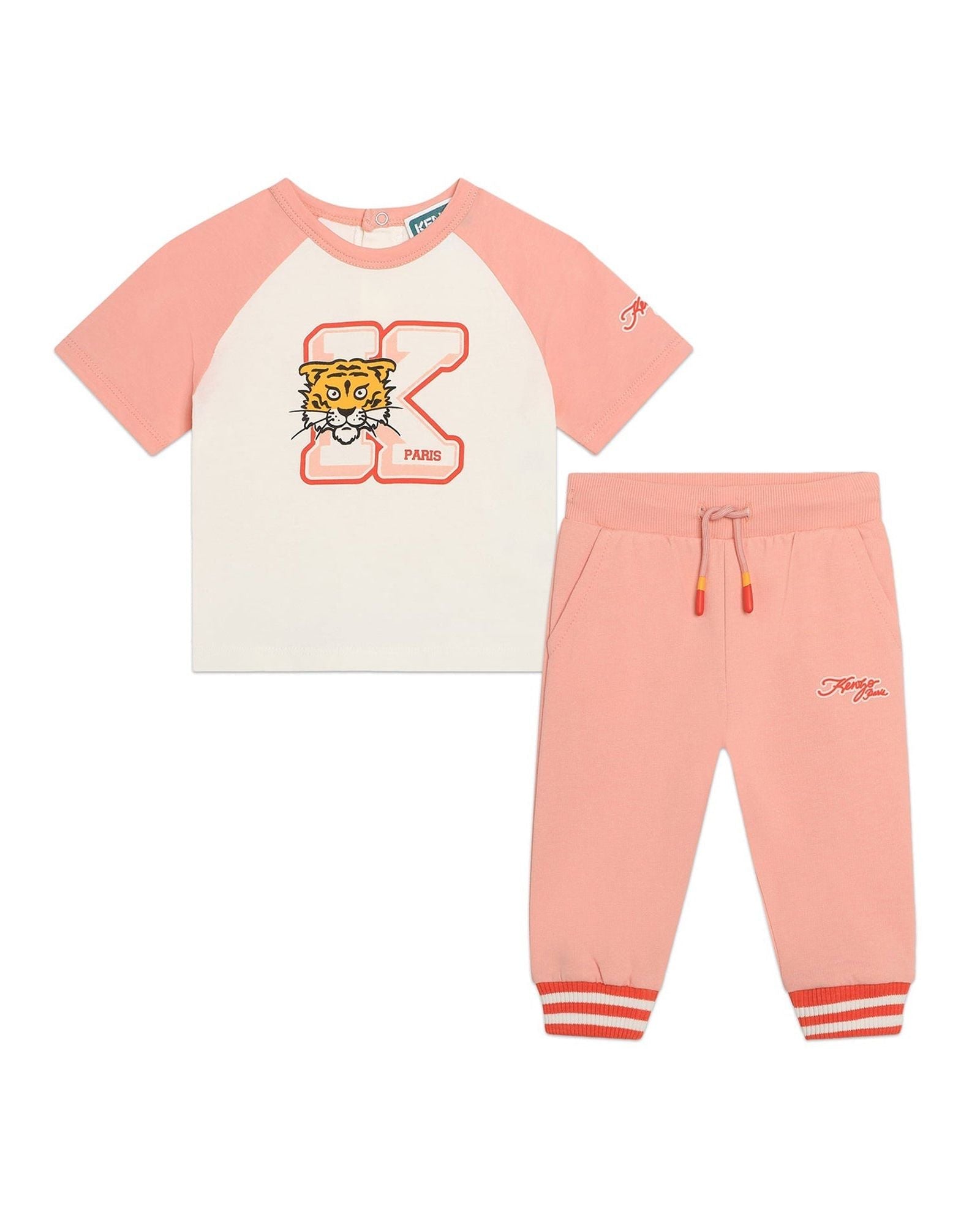 Ensemble t-shirt et pantalon en coton - Nude