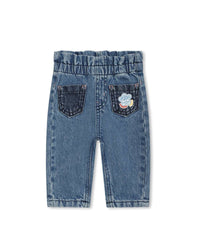 Pantalon denim en coton - Bleach