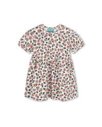 Robe à manches courtes en coton - Ivoire