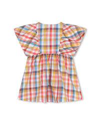 Robe à manches courtes en coton - Jaune nectar