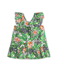Cotton strapless dress - Mint green