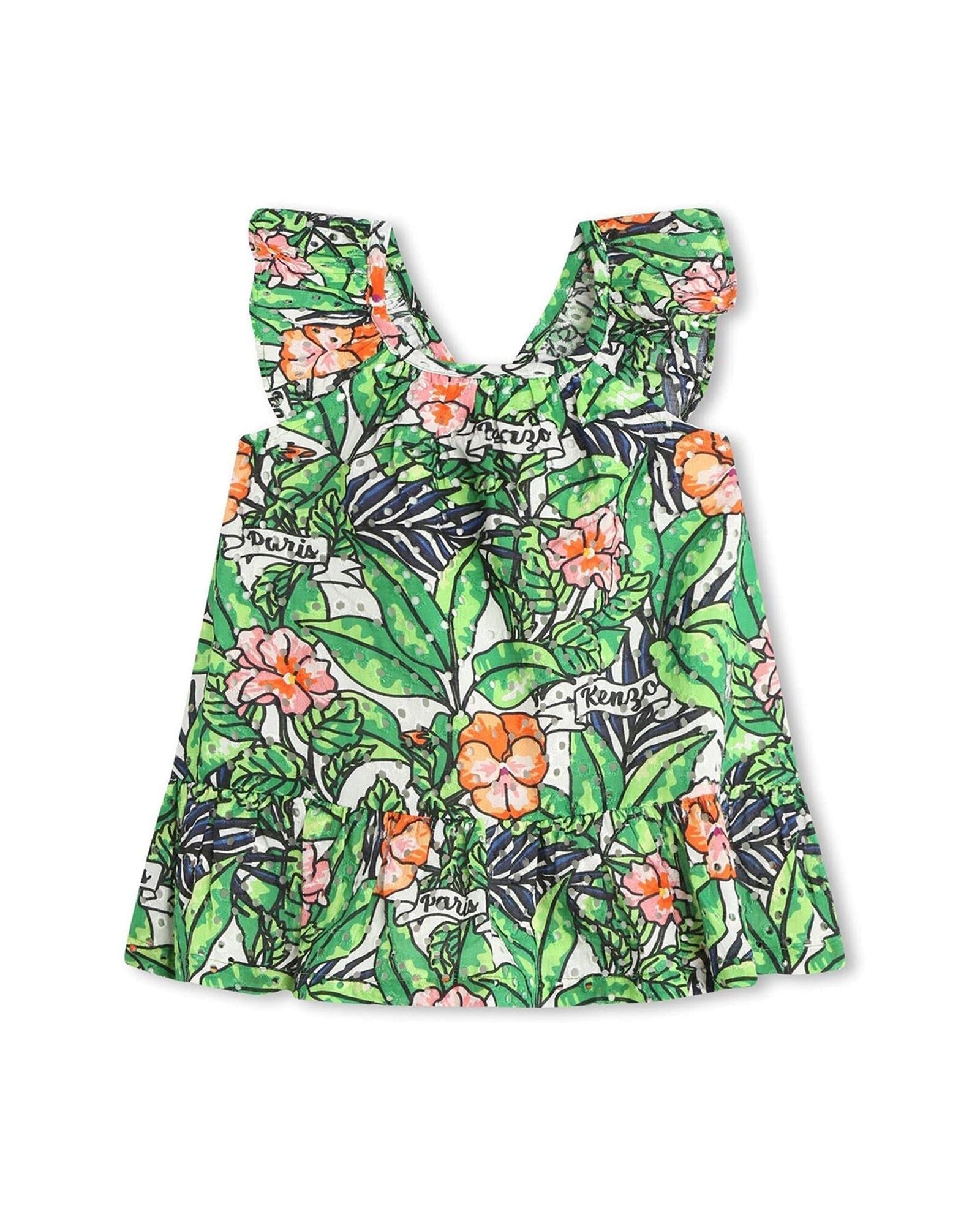 Cotton strapless dress - Mint green
