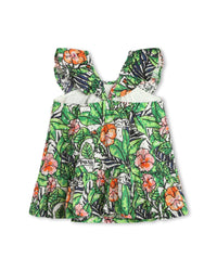 Cotton strapless dress - Mint green