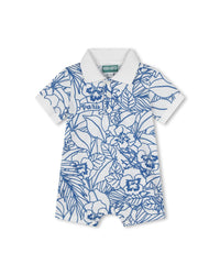 Combi-short en coton - Ivoire