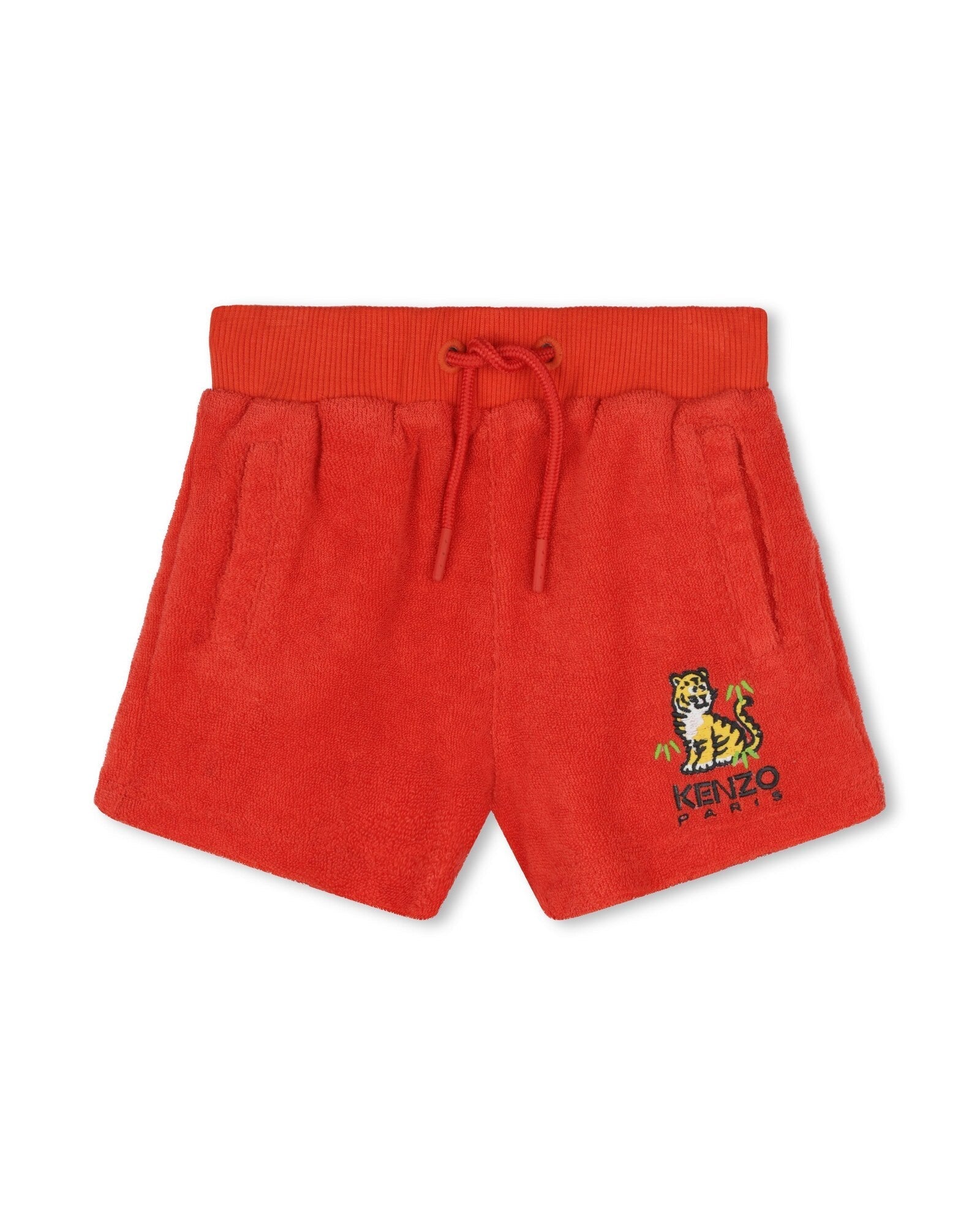 Ensemble t-shirt et short en coton - Rouge vermillon