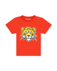Ensemble t-shirt et short en coton - Rouge Vermillon