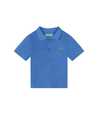 Polo à manches courtes en coton - Bleu Cobalt
