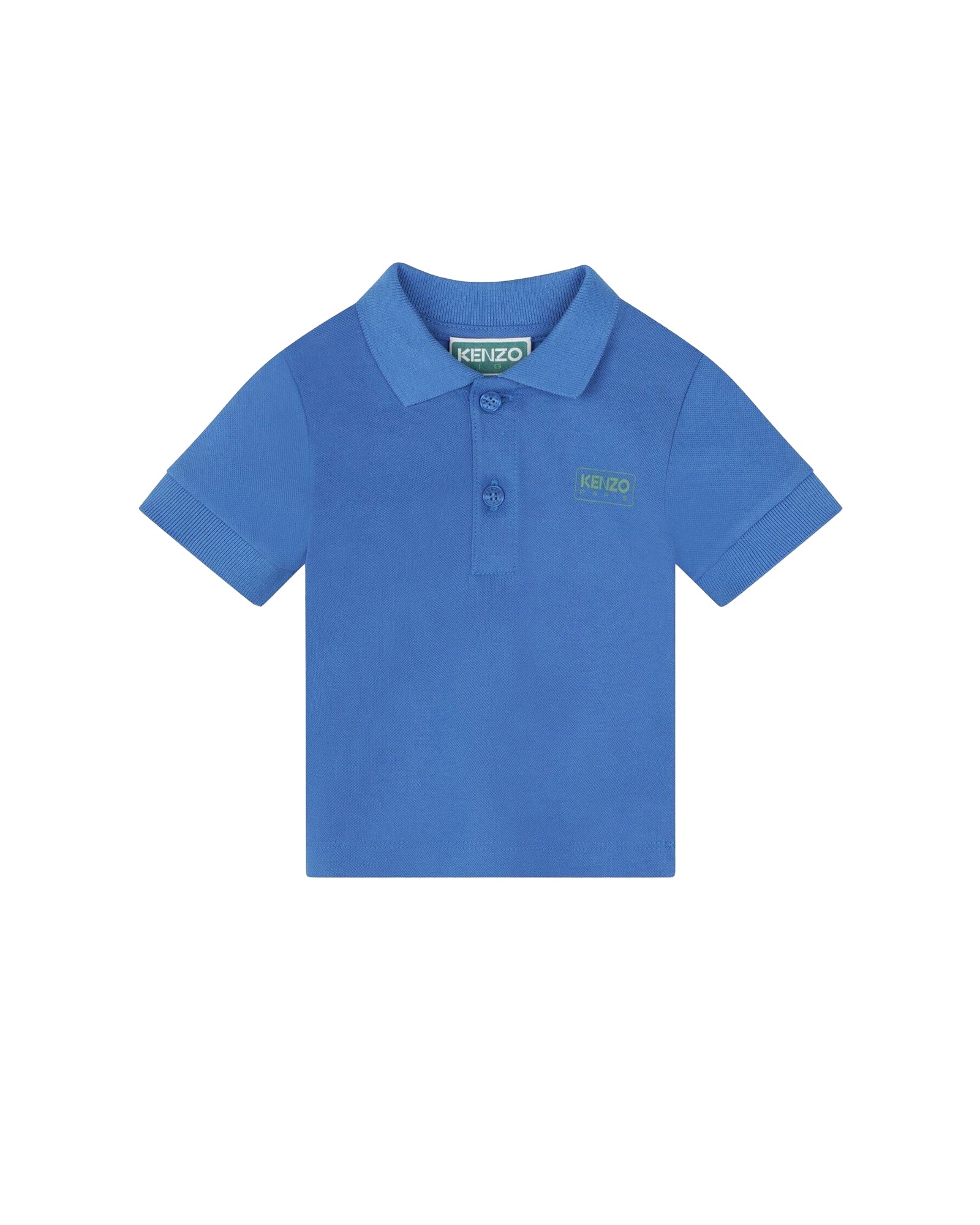 Polo à manches courtes en coton - Bleu Cobalt