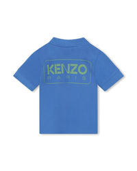 Polo à manches courtes en coton - Bleu cobalt