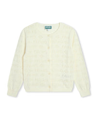Cardigan en tricot de coton - Ivoire
