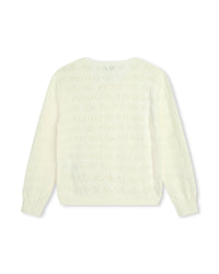Cardigan en tricot de coton - Ivoire