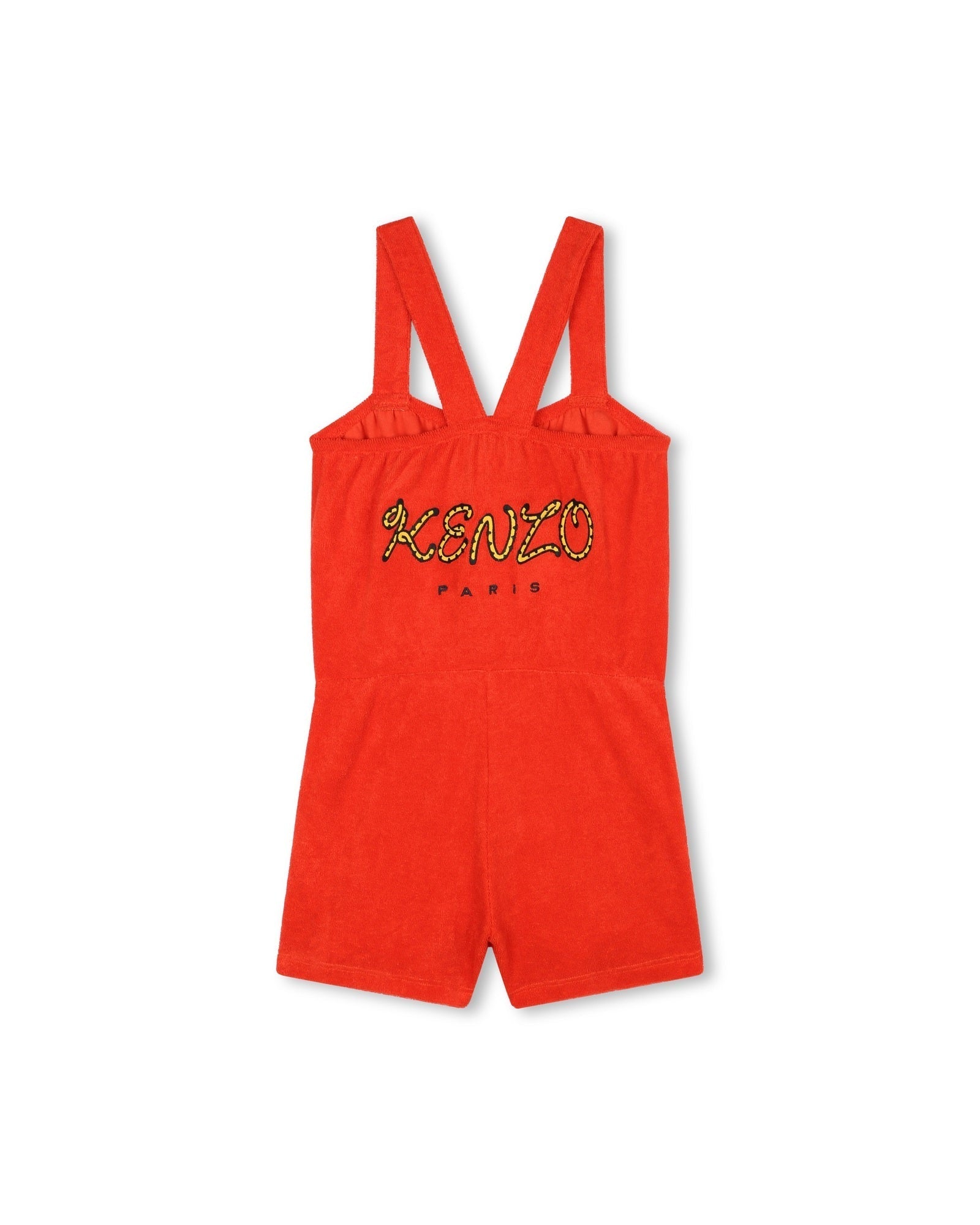 Combi-short en coton - Rouge vermillon