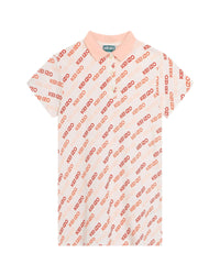 Robe imprimée en coton - Ivoire