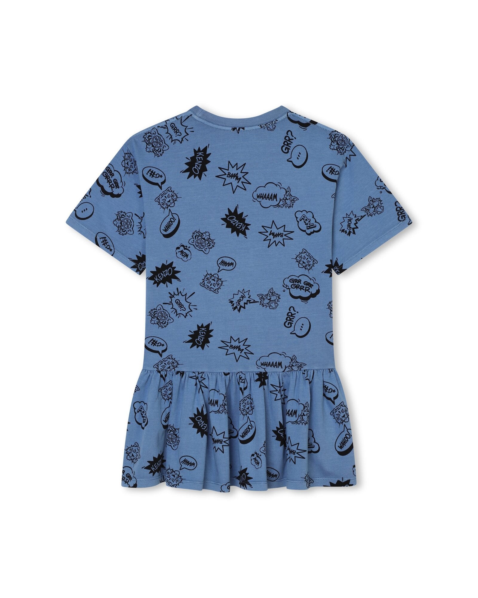 Robe en coton - Bleu tablier