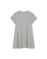 Robe à manches courtes en coton - Gris chiné