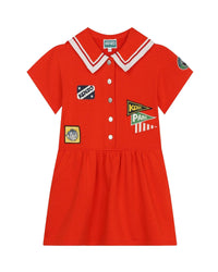 Robe en coton - Rouge vermillon