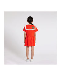 Robe en coton - Rouge vermillon