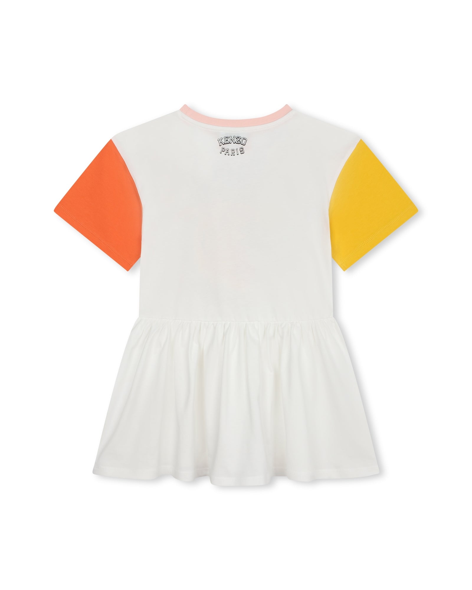 Robe à manches courtes en coton - Ivoire