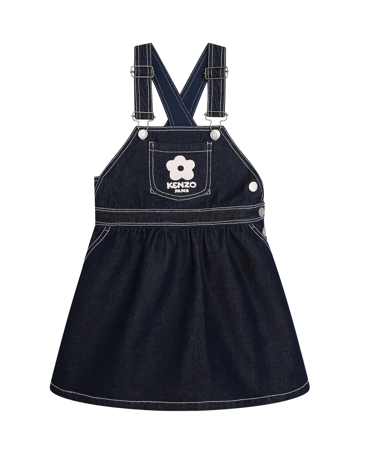 Robe imprimée en coton - Denim Brut
