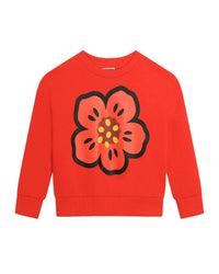 Sweatshirt en coton - Rouge vermillon