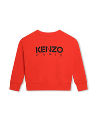 Sweatshirt en coton - Rouge vermillon