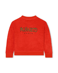 Sweatshirt en coton - Rouge vermillon
