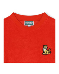 Sweatshirt en coton - Rouge vermillon