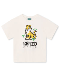 T-shirt à imprimés siglé - Ivoire
