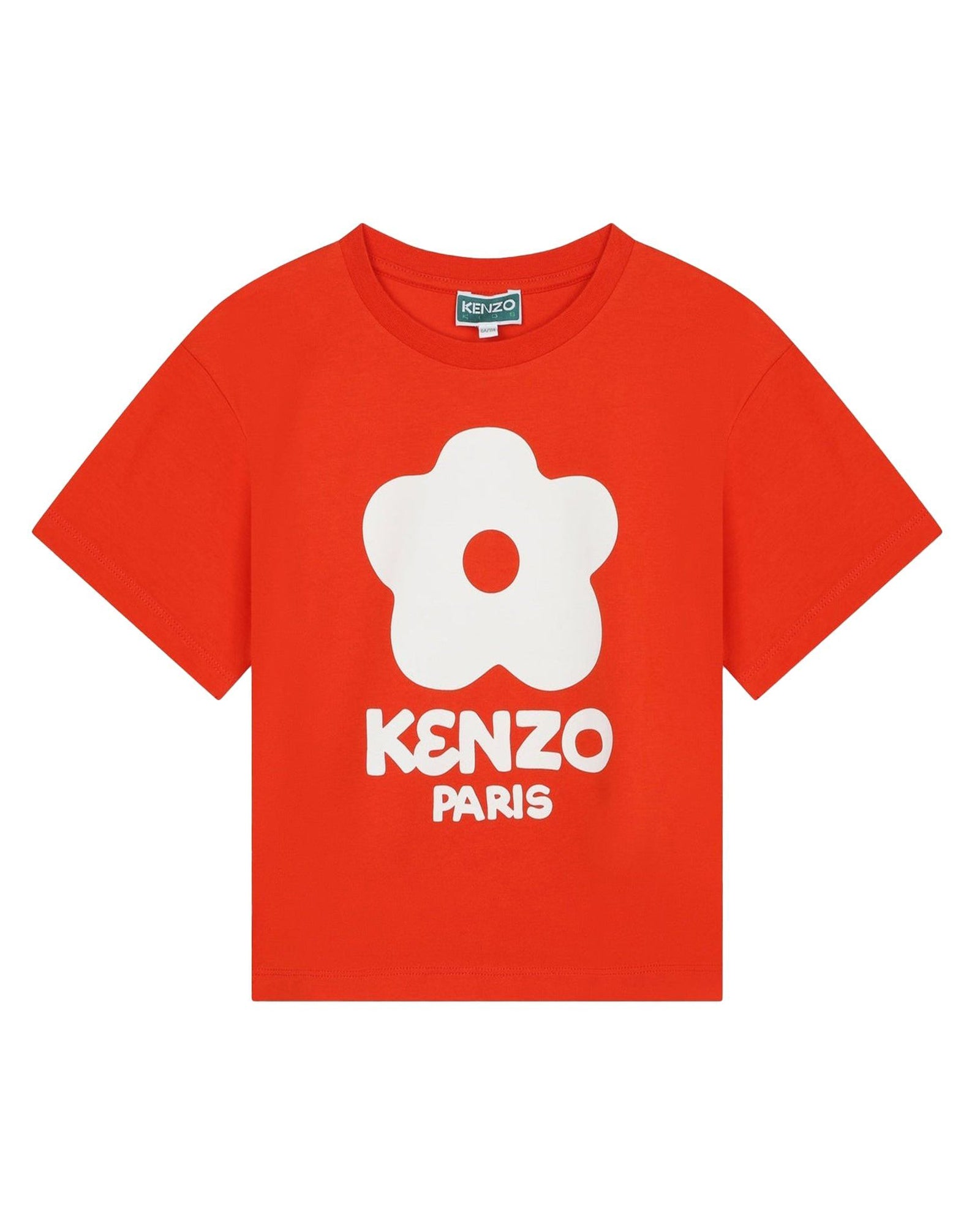 Short-sleeved cotton T-shirt - Vermilion red
