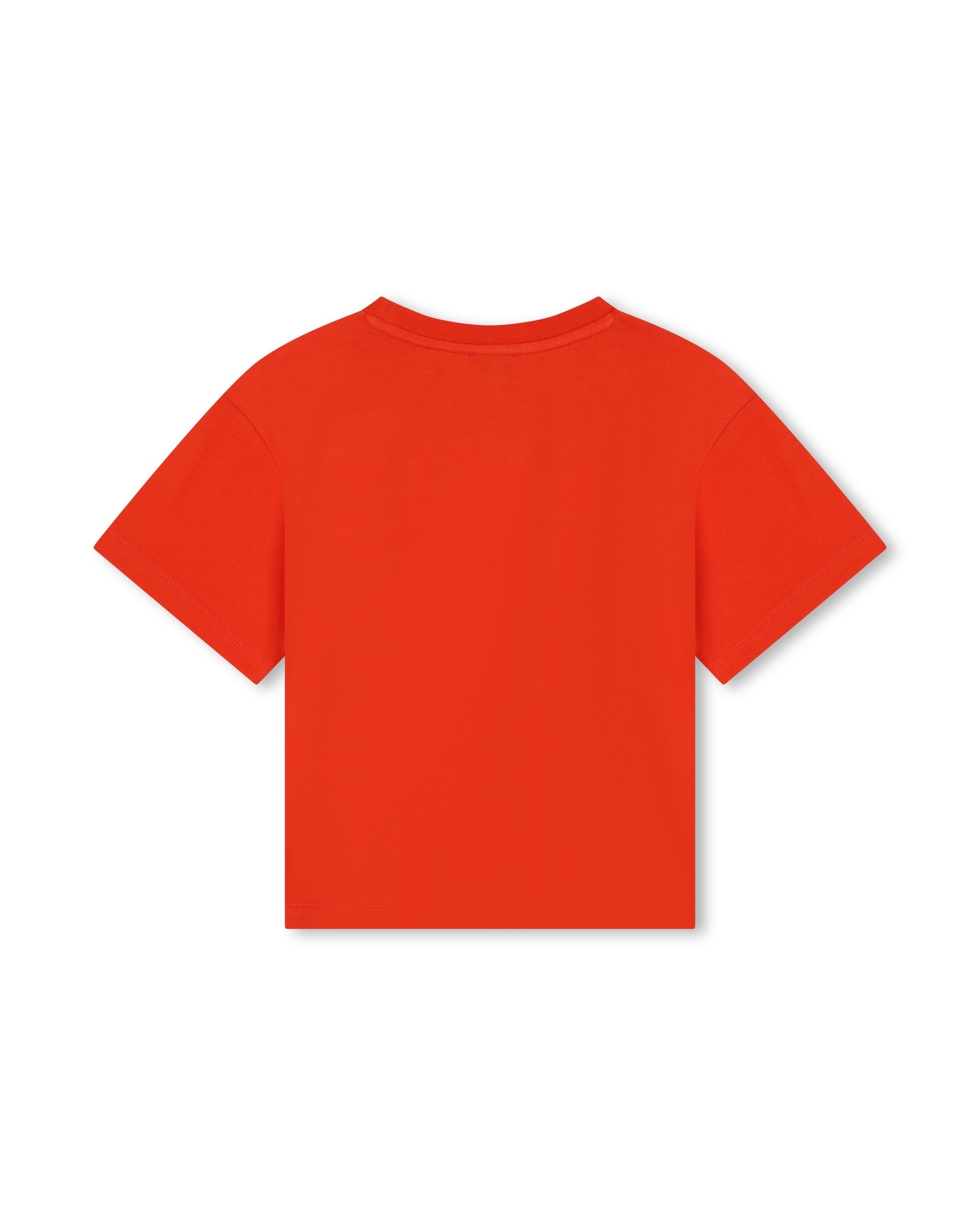 Short-sleeved cotton T-shirt - Vermilion red