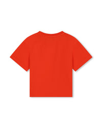 T-shirt à manches courtes en coton - Rouge Vermillon