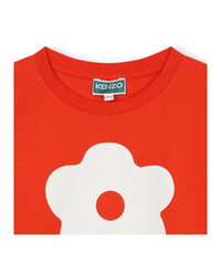 Short-sleeved cotton T-shirt - Vermilion red