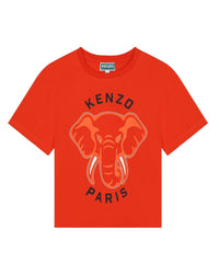 Short-sleeved cotton T-shirt - Vermilion red
