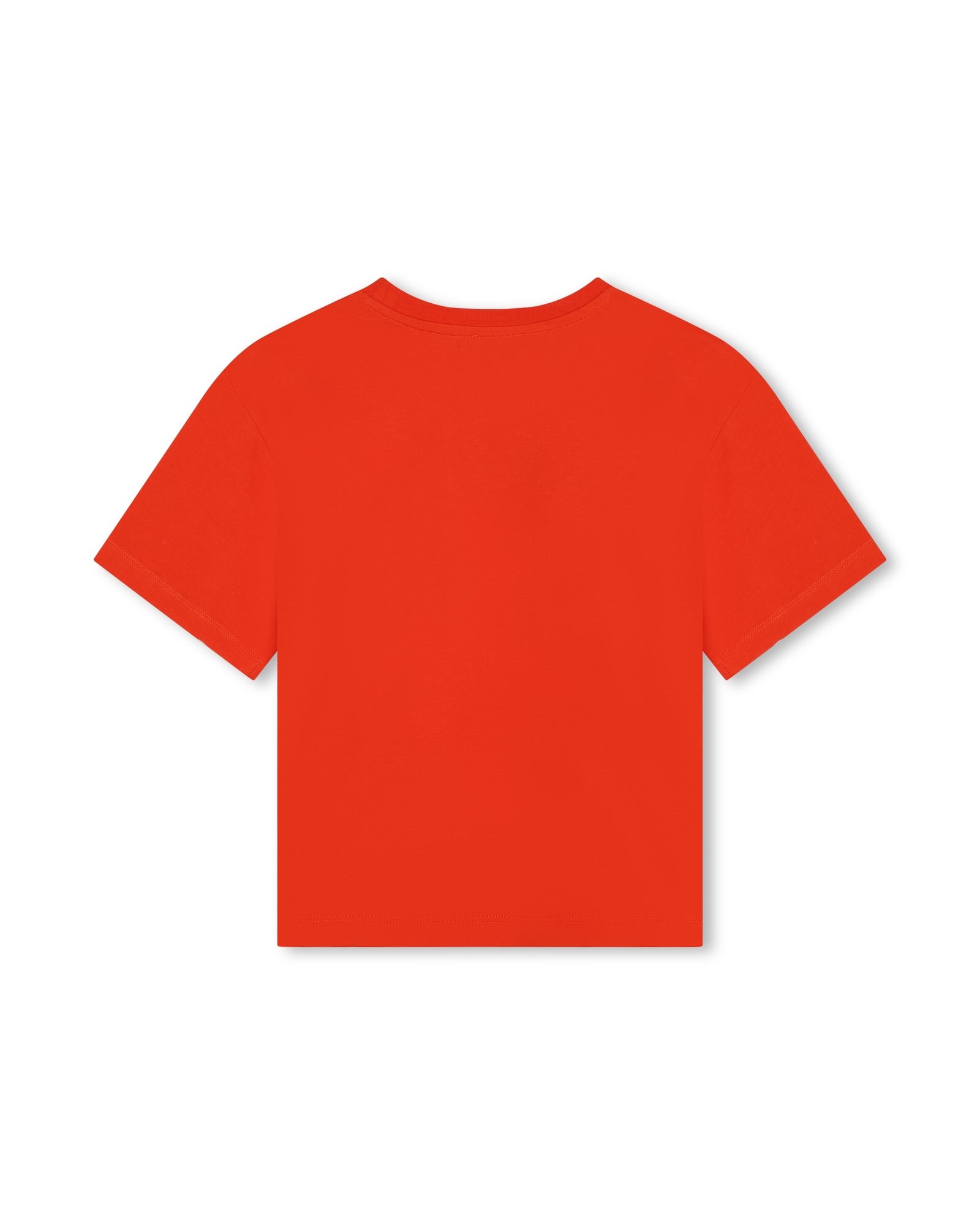 Short-sleeved cotton T-shirt - Vermilion red