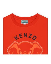 Short-sleeved cotton T-shirt - Vermilion red