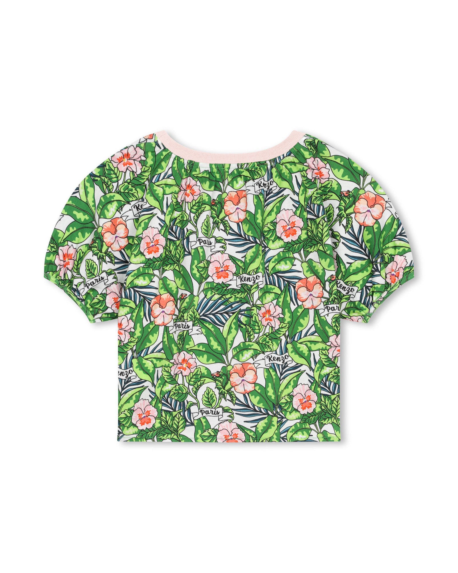 T-shirt in print - Mint Green